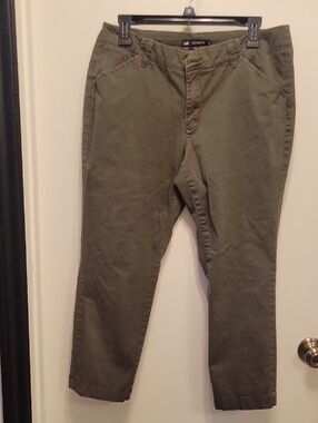 Lee Olive Green Ankle Crop Women's Jeans